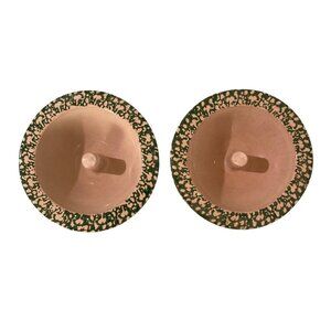 The Original Apple Baker Baking Dish Set of 2 Green Spongeware